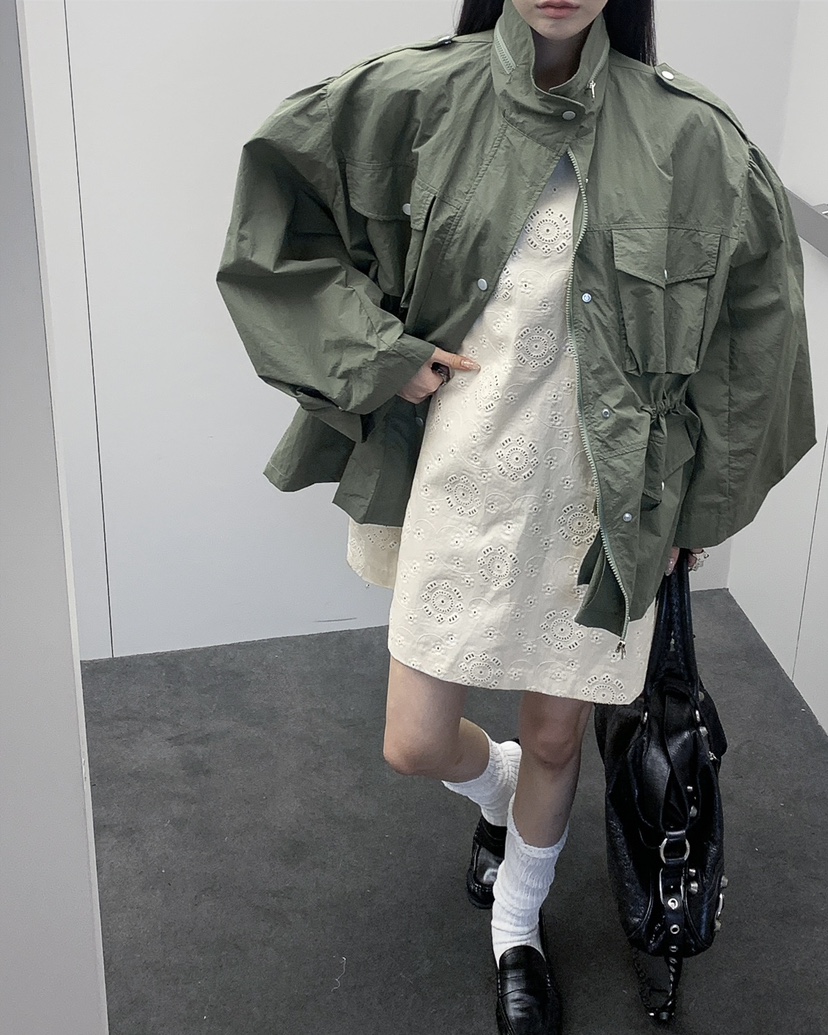 OURWAVE/OUR ROOM韓國東大門代購女裝新品26春夏夾克尼龍絨Our Wave/Our Room夾克