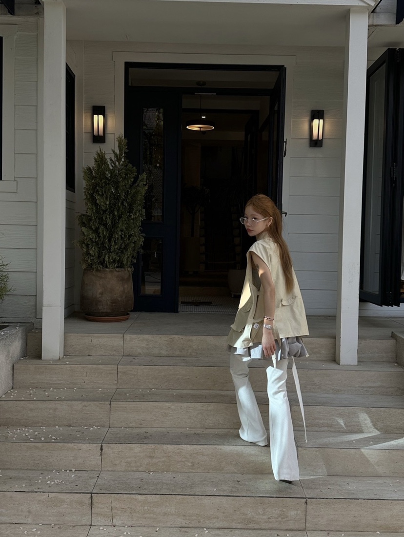 ZEROZERO韓國代購女士新款熱賣推薦人氣職業裙褲不對稱羅紋ZEROZERO裙褲