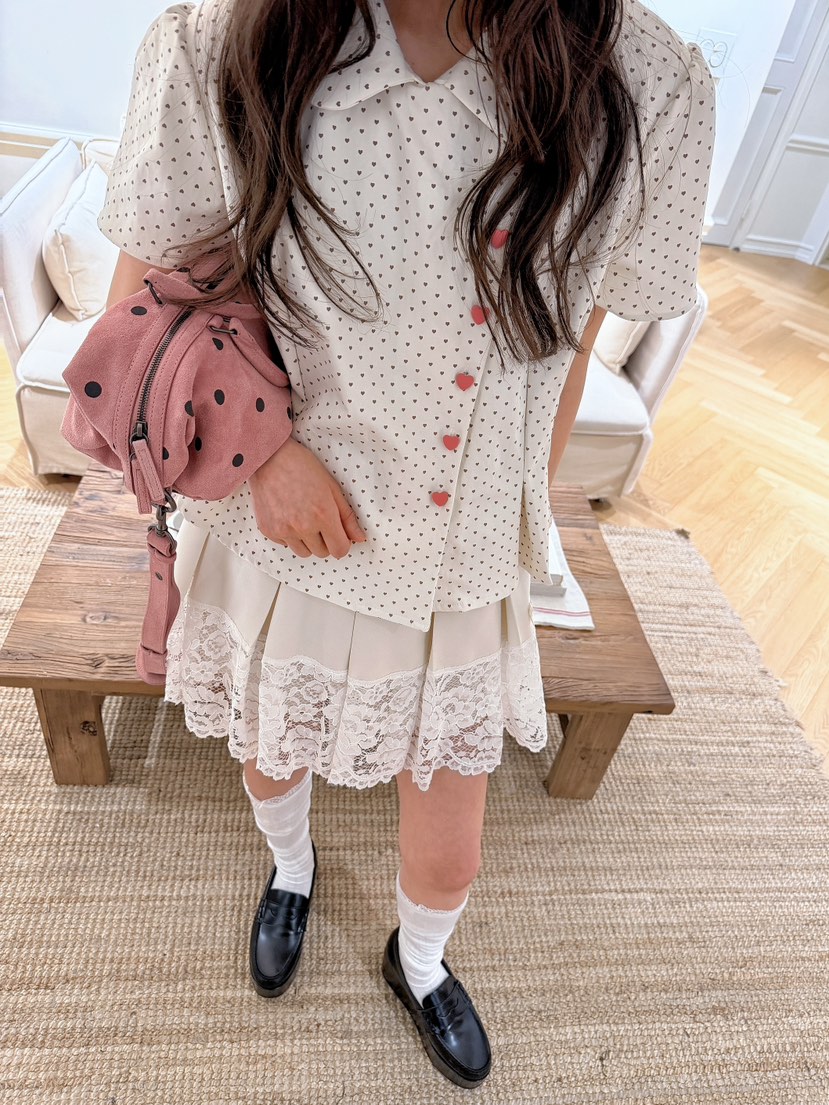 BOUTIQUE-L韓國直郵實拍女裝新款人氣時尚休閑襯衫蕾絲衫BOUTIQUE-L襯衫/蕾絲衫