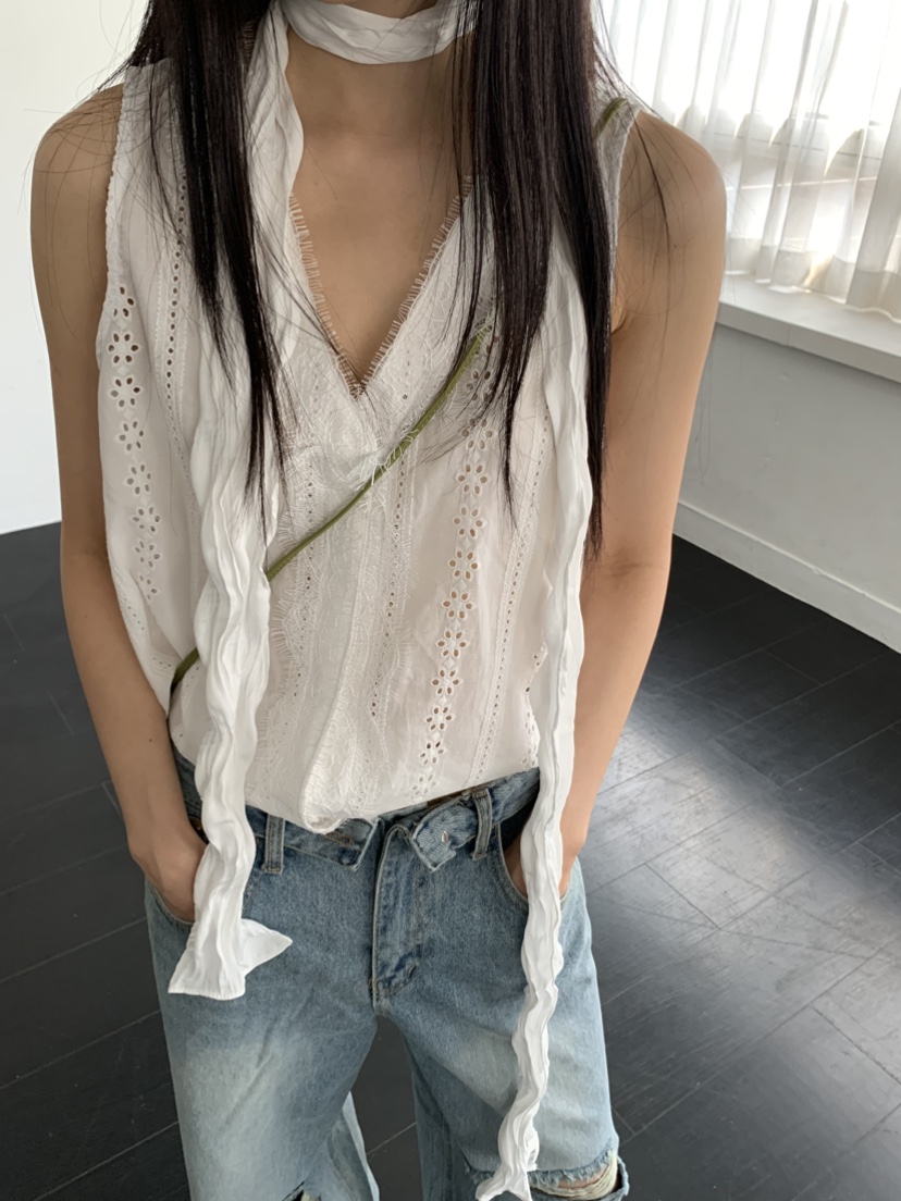 MURMUR韓國直郵實拍女裝新品職業26春夏推薦吊帶背心含圍巾MURMUR吊帶/背心