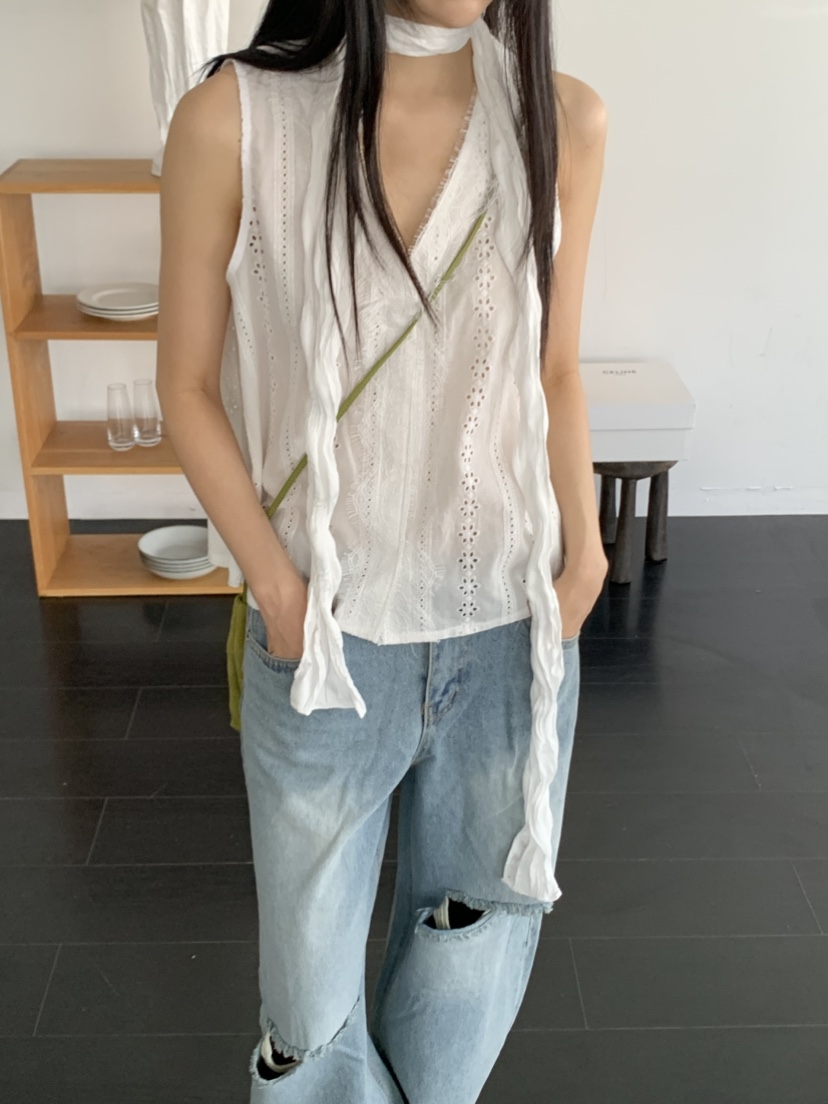 MURMUR韓國直郵實拍女裝新品職業26春夏推薦吊帶背心含圍巾MURMUR吊帶/背心