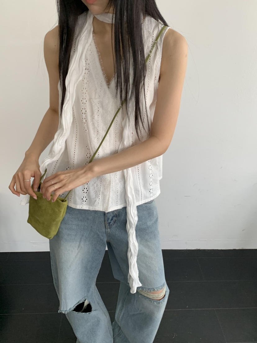 MURMUR韓國直郵實拍女裝新品職業26春夏推薦吊帶背心含圍巾MURMUR吊帶/背心