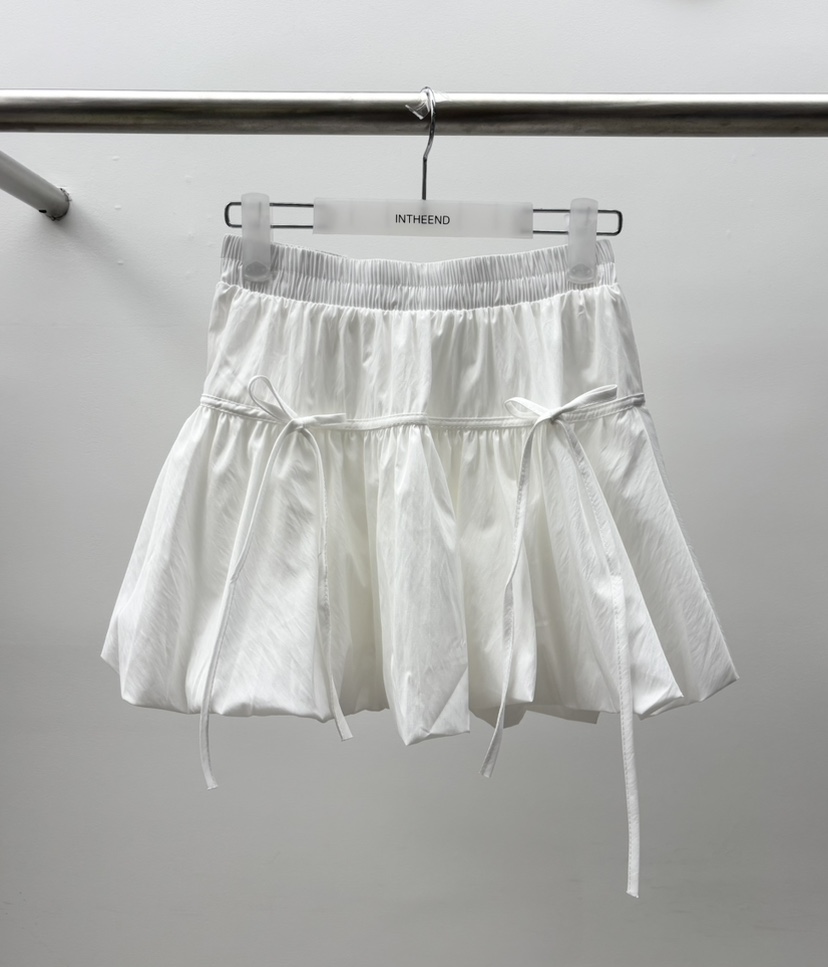 INTHEEND韓國東大門代購女士新品推薦熱賣休閑人氣短裙絲帶INTHEEND短裙圖色1