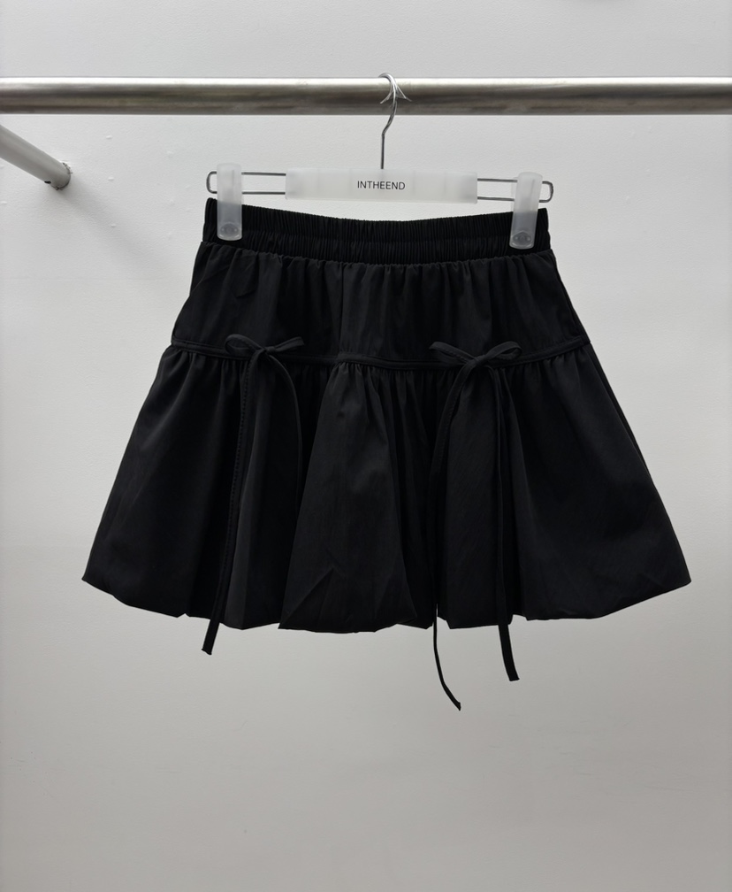 INTHEEND韓國東大門代購女士新品推薦熱賣休閑人氣短裙絲帶INTHEEND短裙圖色2