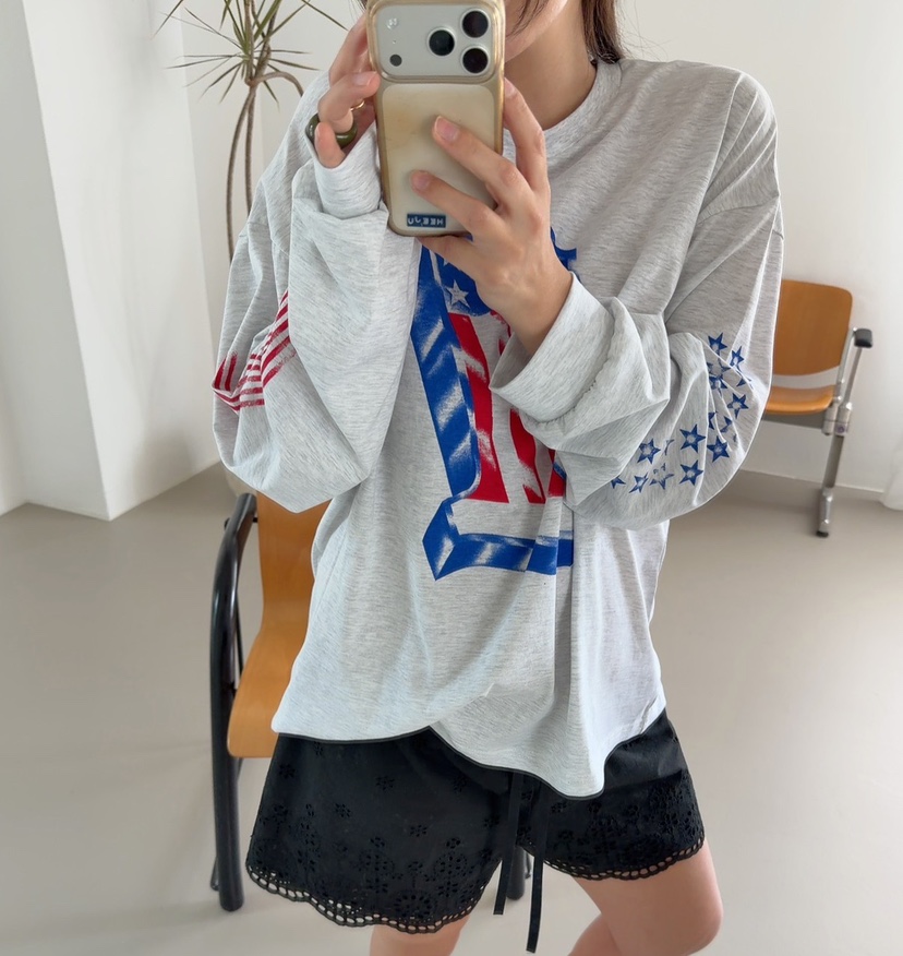 DE VENTI韓國東大門直郵女裝新款熱賣休閑時尚人氣長袖T恤DE VENTI長袖T恤