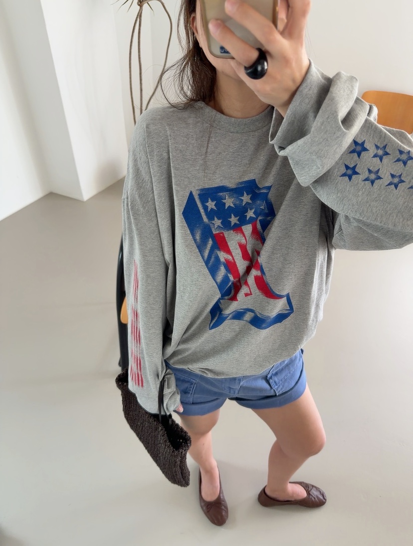 DE VENTI韓國東大門直郵女裝新款熱賣休閑時尚人氣長袖T恤DE VENTI長袖T恤