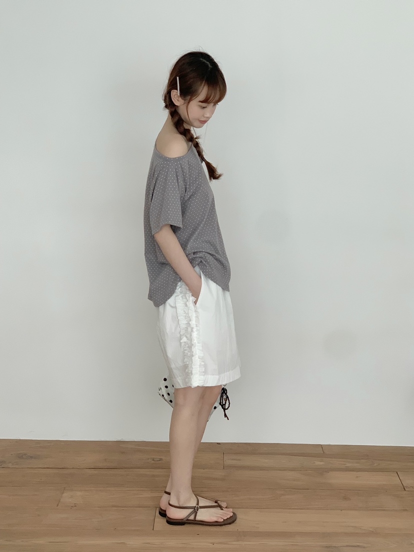 BEFORE SUNRISE韓國東大門代購女士新款職業26春夏T恤荷葉邊BEFORE SUNRISET恤