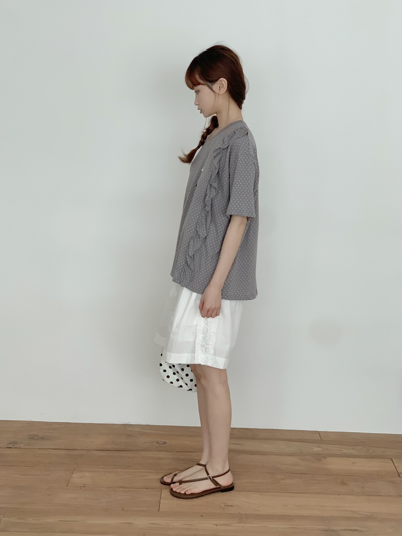 BEFORE SUNRISE韓國東大門代購女士新款職業26春夏T恤荷葉邊BEFORE SUNRISET恤