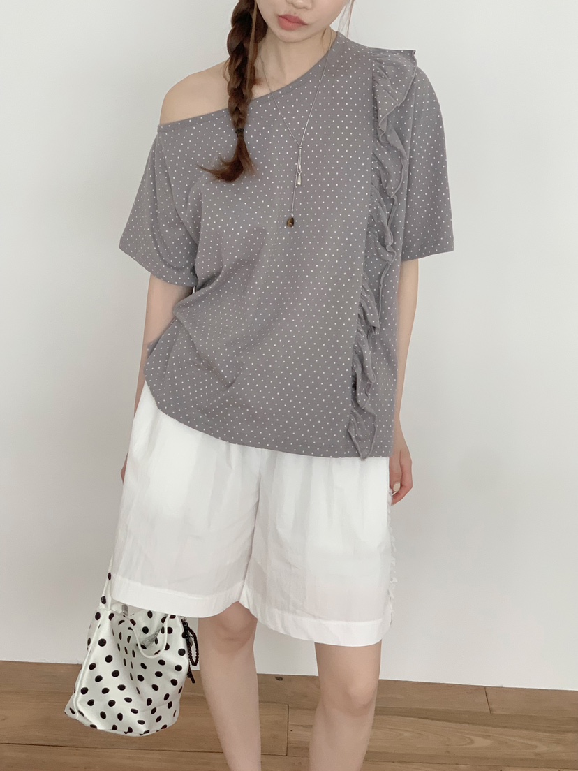 BEFORE SUNRISE韓國東大門代購女士新款職業26春夏T恤荷葉邊BEFORE SUNRISET恤