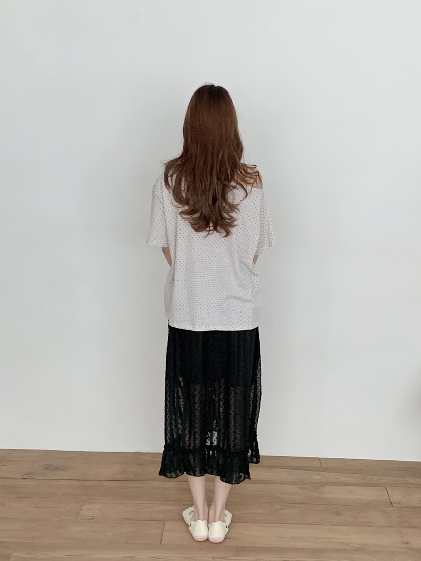 BEFORE SUNRISE韓國東大門代購女士新款職業26春夏T恤荷葉邊BEFORE SUNRISET恤