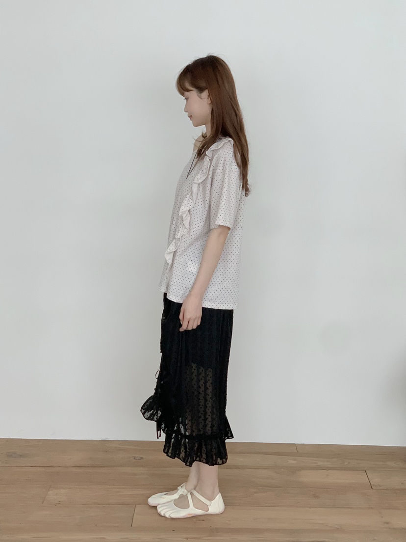 BEFORE SUNRISE韓國東大門代購女士新款職業26春夏T恤荷葉邊BEFORE SUNRISET恤