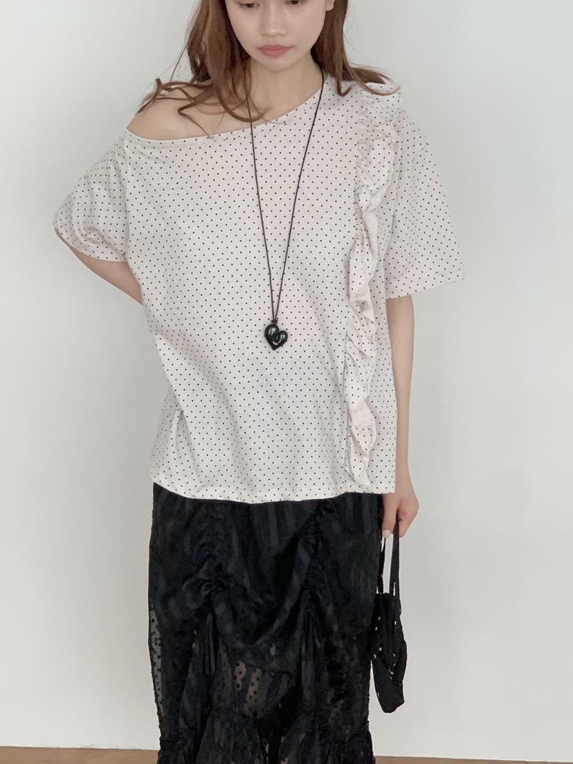 BEFORE SUNRISE韓國東大門代購女士新款職業26春夏T恤荷葉邊BEFORE SUNRISET恤