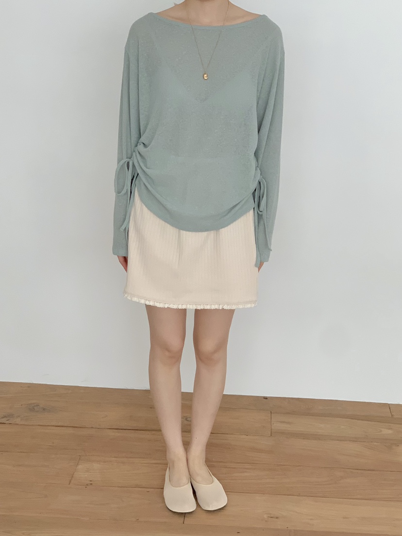 BEFORE SUNRISE韓國代購女士新款職業26春夏人氣針織衫透明BEFORE SUNRISE針織衫