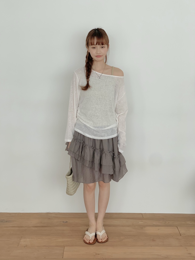 BEFORE SUNRISE韓國代購女士新款職業26春夏人氣針織衫透明BEFORE SUNRISE針織衫