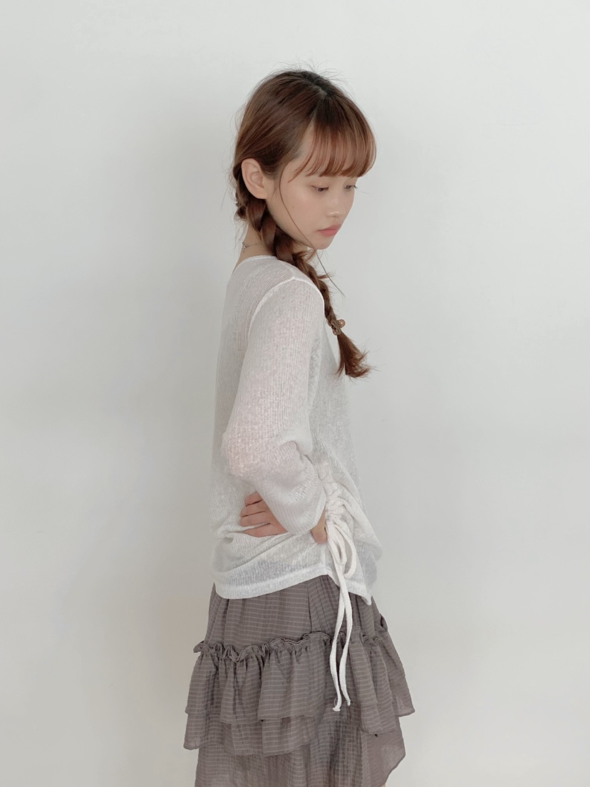 BEFORE SUNRISE韓國代購女士新款職業26春夏人氣針織衫透明BEFORE SUNRISE針織衫