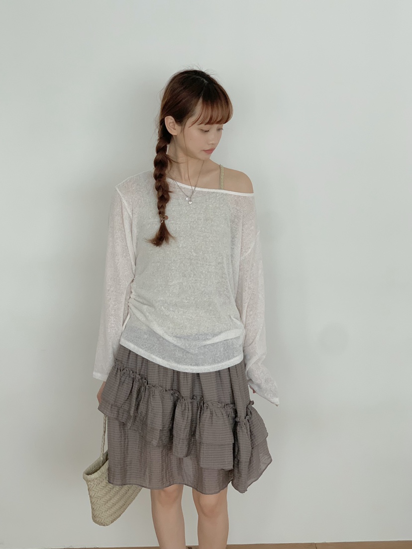 BEFORE SUNRISE韓國代購女士新款職業26春夏人氣針織衫透明BEFORE SUNRISE針織衫