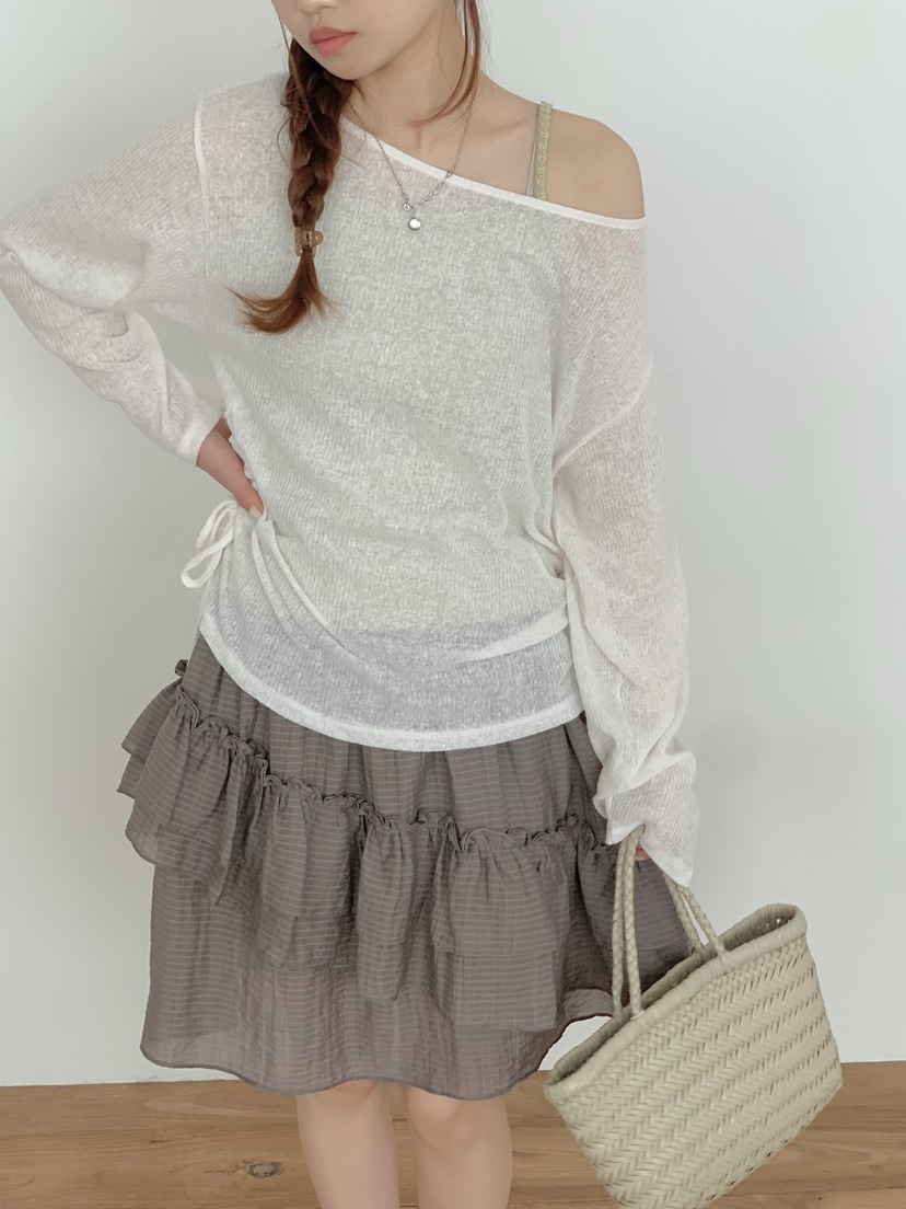 BEFORE SUNRISE韓國代購女士新款職業26春夏人氣針織衫透明BEFORE SUNRISE針織衫