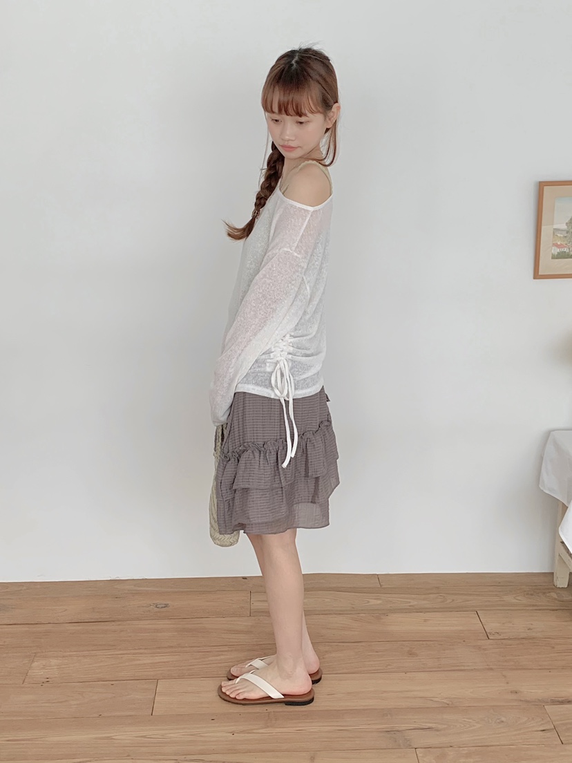 BEFORE SUNRISE韓國代購女士新款職業26春夏人氣針織衫透明BEFORE SUNRISE針織衫