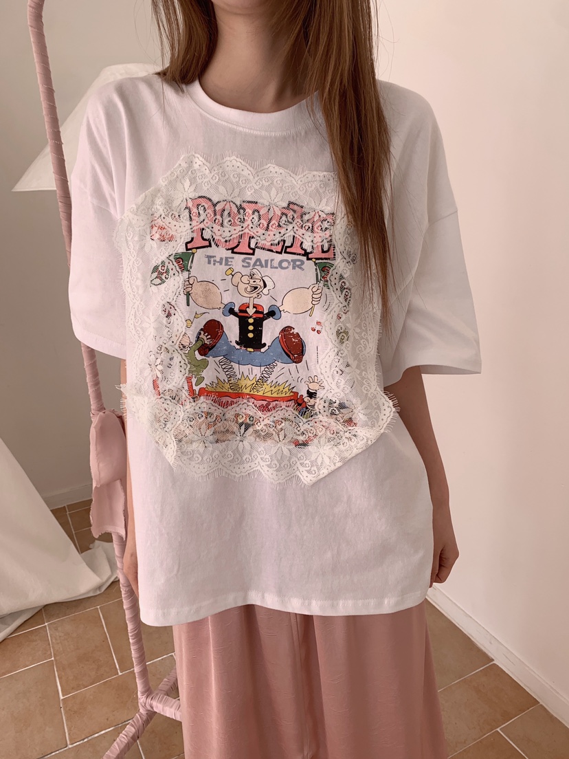 MAISONDEGLORY韓國直郵實拍女士新款休閑推薦熱賣職業T恤MAISON DE GLORYT恤圖色1