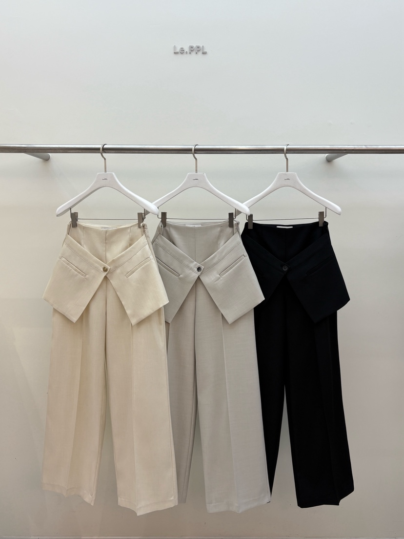 LE-PPL韓國直郵女士新款推薦休閑熱賣人氣時尚職業26春夏裙褲LE-PPL裙褲圖色2左二色