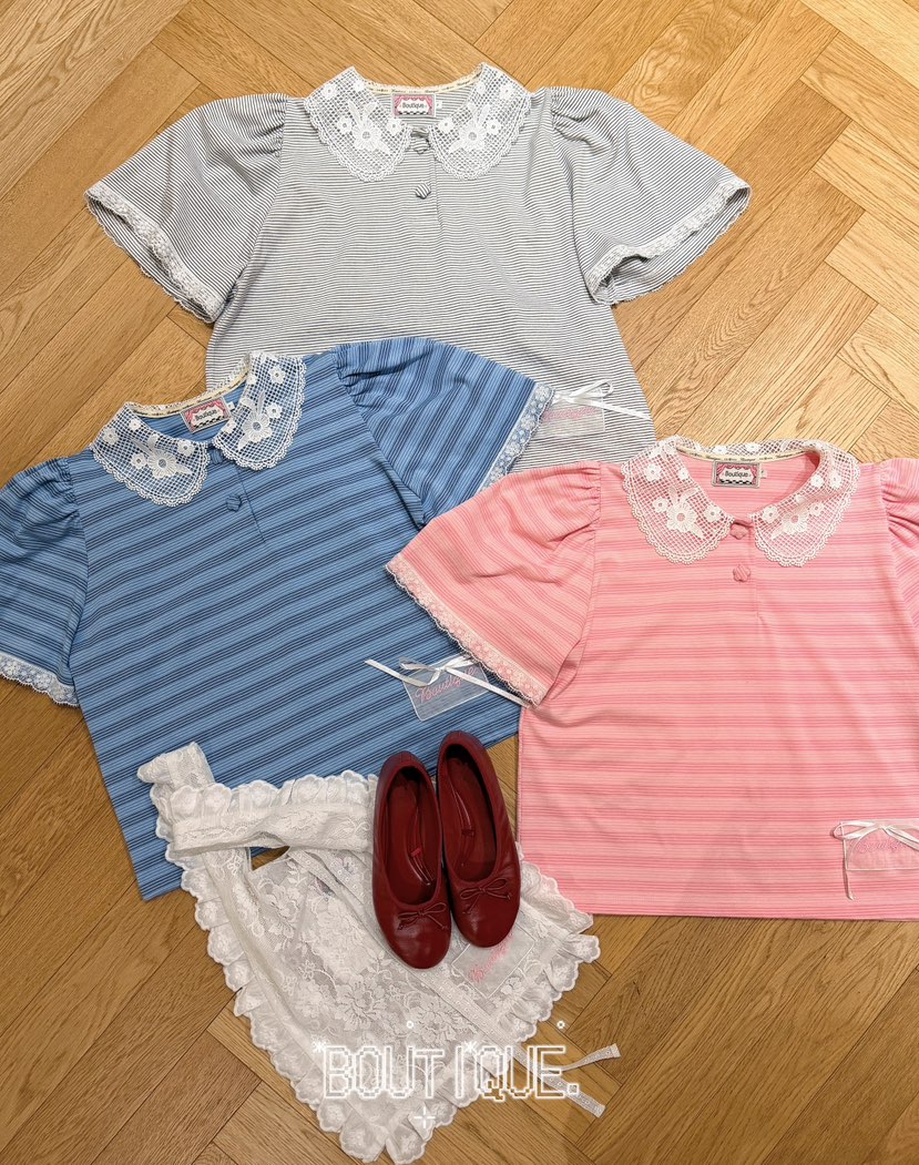 BOUTIQUE-L韓國直郵實拍女裝新款26春夏推薦休閑時尚T恤BOUTIQUE-LT恤