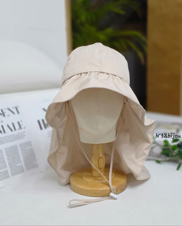 N3韓國東大門代購女士新品人氣休閑時尚帽子漁夫帽褶皺絲帶N3帽子