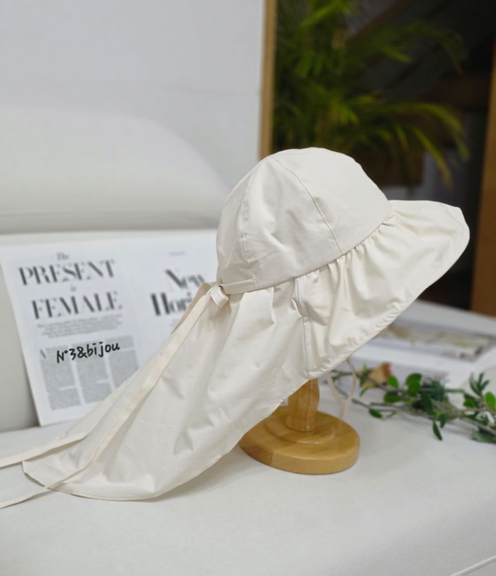 N3韓國東大門代購女士新品人氣休閑時尚帽子漁夫帽褶皺絲帶N3帽子