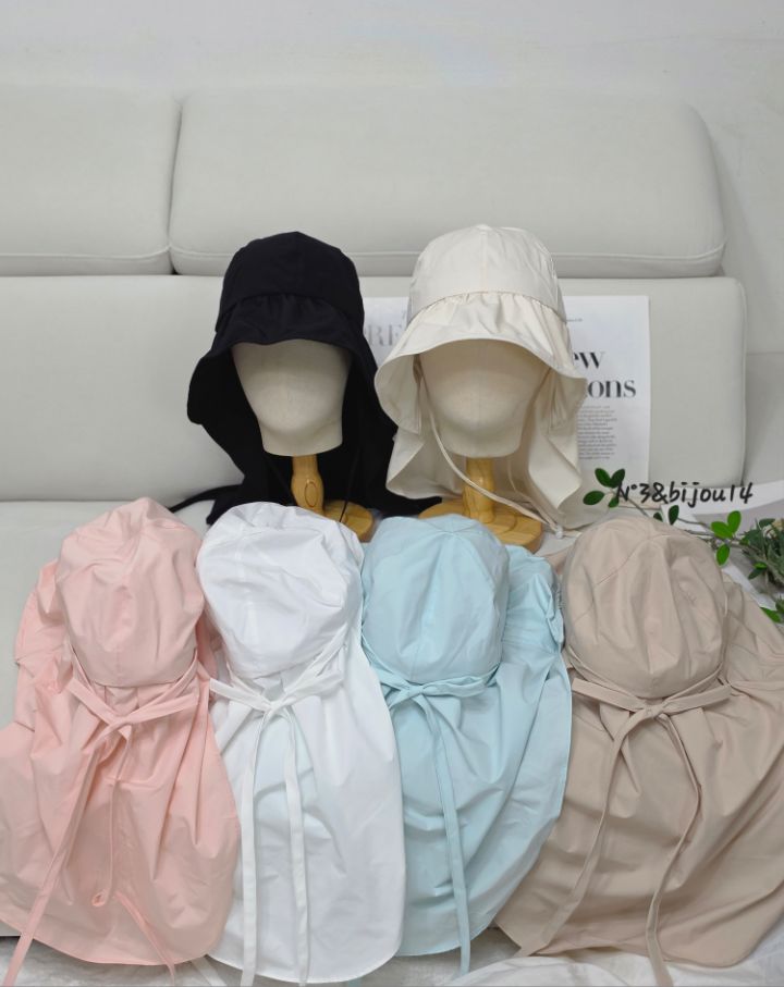 N3韓國東大門代購女士新品人氣休閑時尚帽子漁夫帽褶皺絲帶N3帽子