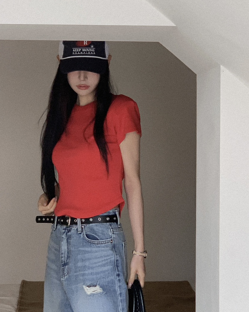 OURWAVE/OUR ROOM東大門實拍女士新款休閑真品推薦T恤短款Our Wave/Our RoomT恤