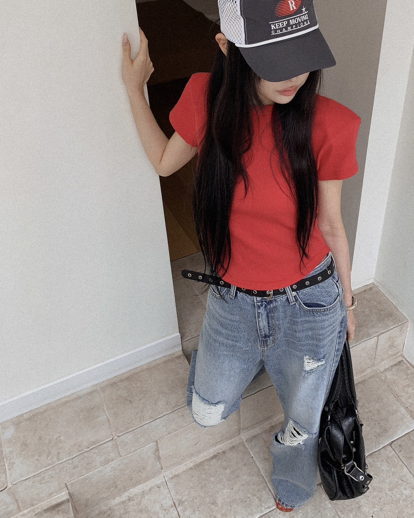 OURWAVE/OUR ROOM東大門實拍女士新款休閑真品推薦T恤短款Our Wave/Our RoomT恤