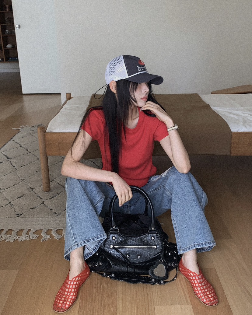 OURWAVE/OUR ROOM東大門實拍女士新款休閑真品推薦T恤短款Our Wave/Our RoomT恤