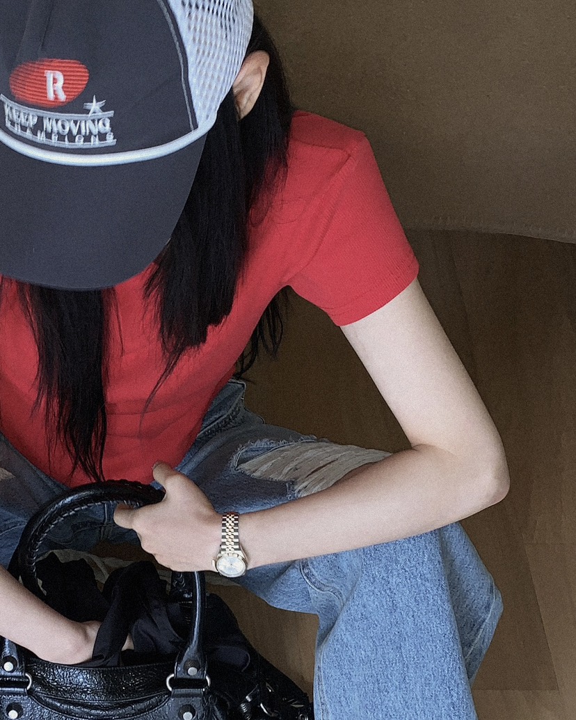 OURWAVE/OUR ROOM東大門實拍女士新款休閑真品推薦T恤短款Our Wave/Our RoomT恤