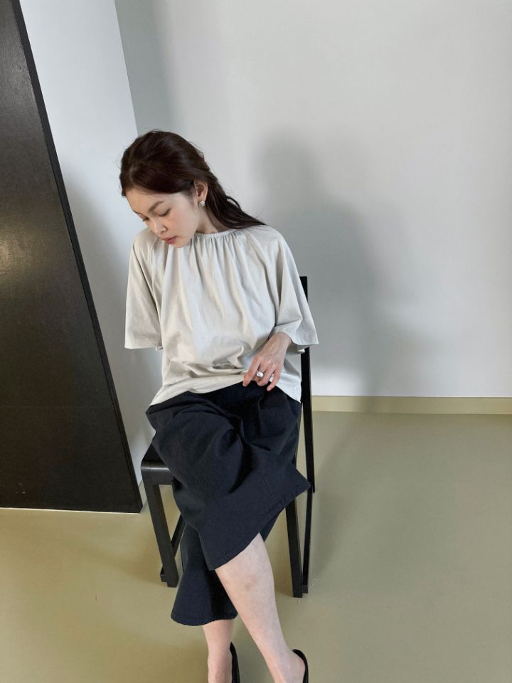 MARE韓國代購女士新款熱賣職業26春夏時尚休閑人氣T恤褶皺MARET恤