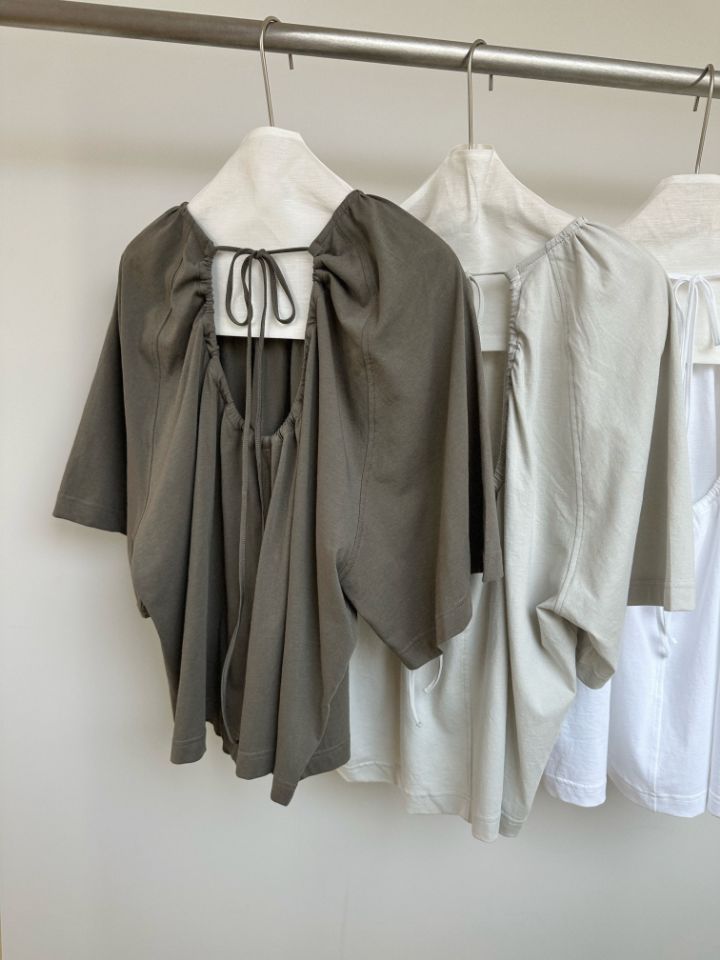 MARE韓國代購女士新款熱賣職業26春夏時尚休閑人氣T恤褶皺MARET恤