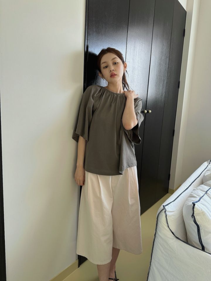 MARE韓國代購女士新款熱賣職業26春夏時尚休閑人氣T恤褶皺MARET恤