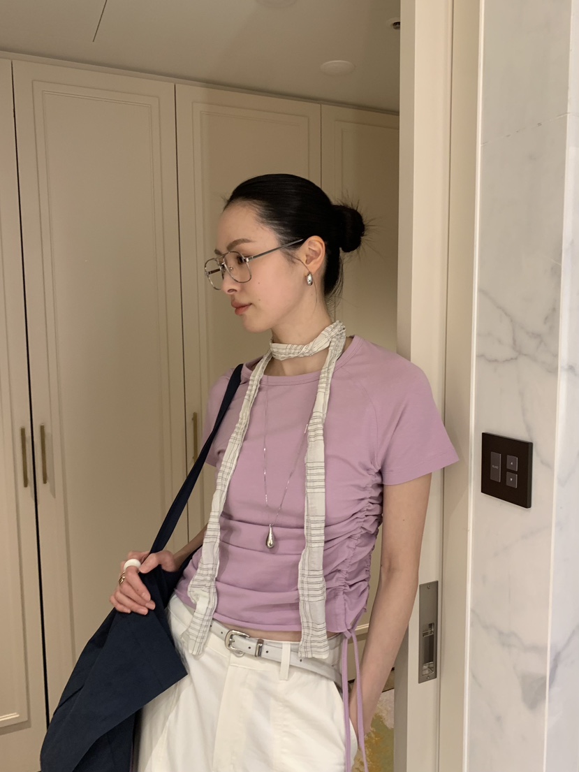 LOFN韓國直郵實拍女裝新品職業26春夏時尚熱賣休閑推薦T恤LOFNT恤