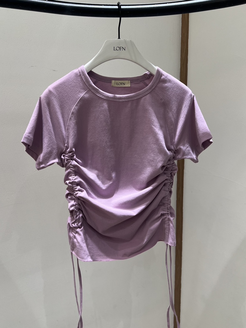 LOFN韓國直郵實拍女裝新品職業26春夏時尚熱賣休閑推薦T恤LOFNT恤圖色2
