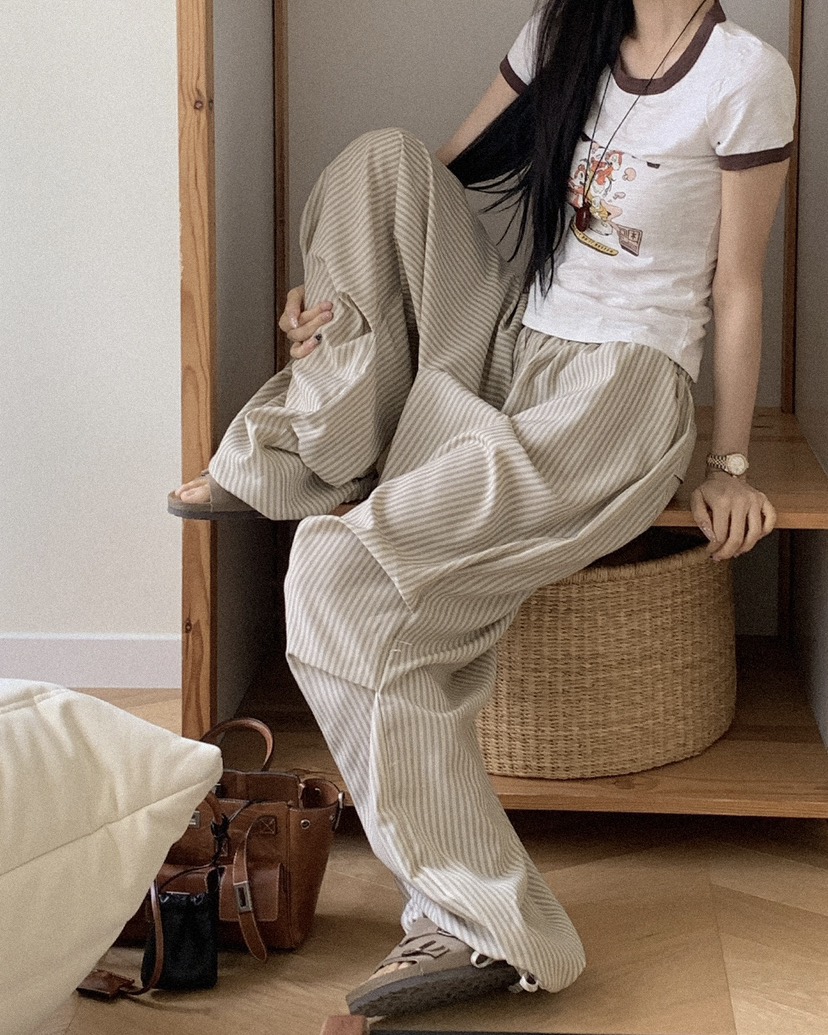 OURWAVE/OUR ROOM韓國直郵女裝新品職業26春夏人氣休閑褲Our Wave/Our Room休閑褲