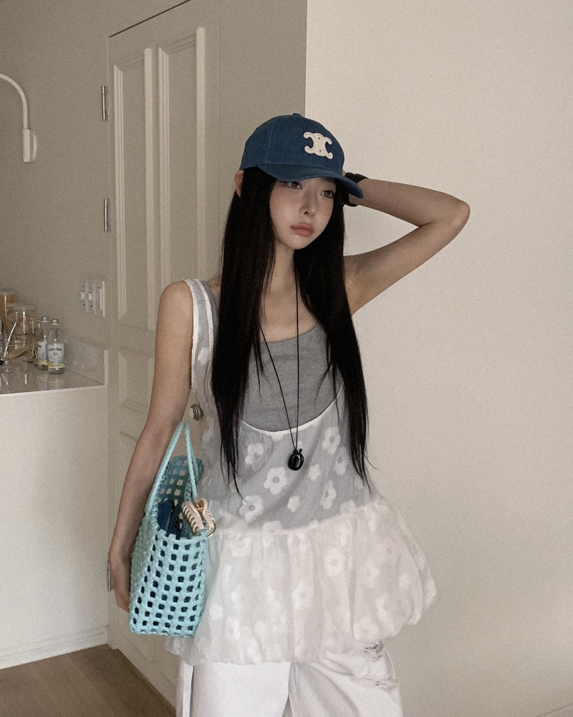 OURWAVE/OUR ROOM韓國代購女裝新款時尚人氣休閑吊帶背心Our Wave/Our Room吊帶/背心