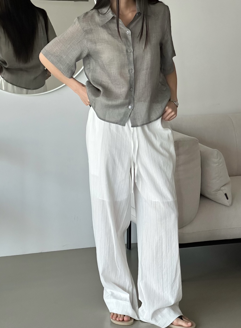 LE VASE韓國直郵女裝新款真品熱賣休閑人氣26春夏休閑褲LE VASE休閑褲