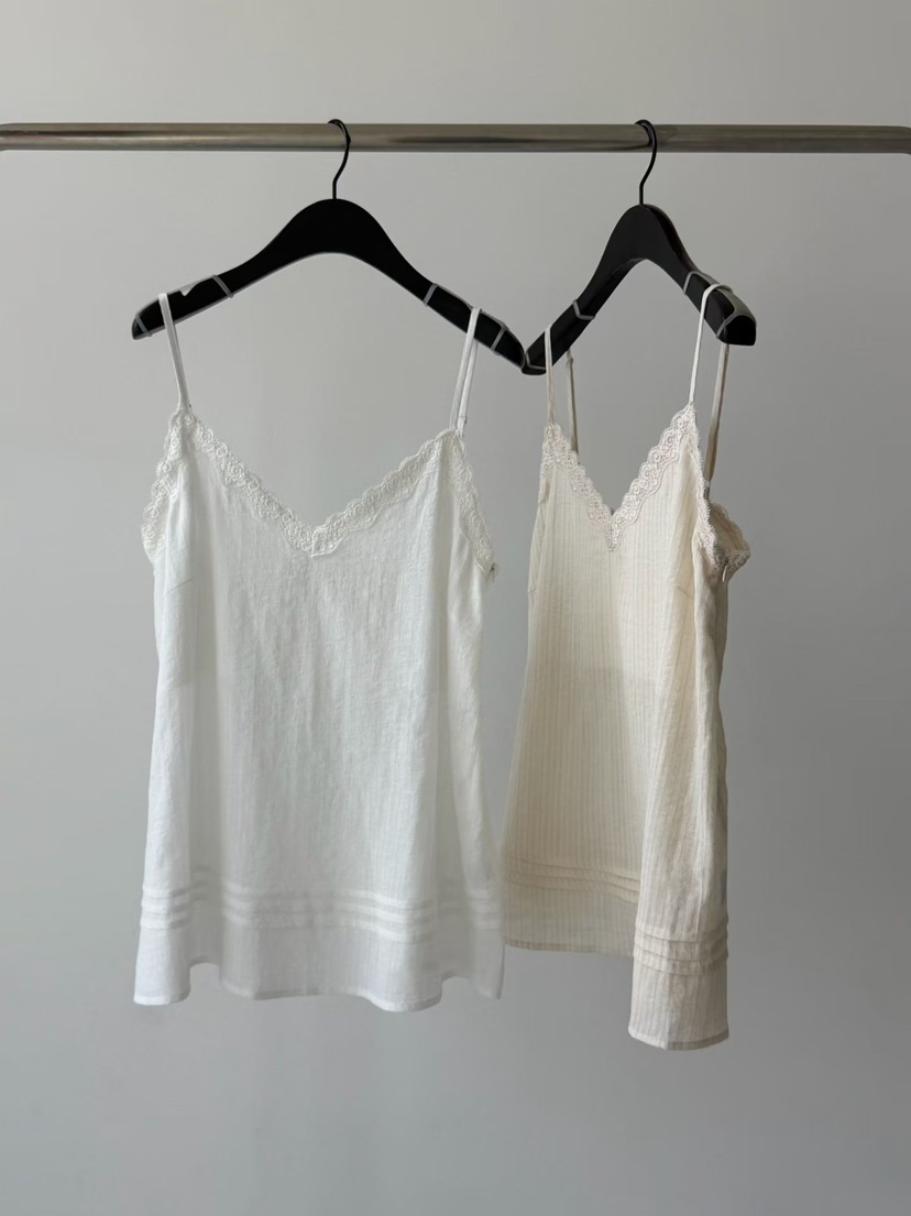 ARKIE/TAF韓國直郵實拍女裝新品熱賣26春夏吊帶背心蕾絲亞麻ARKIE/TAF吊帶/背心