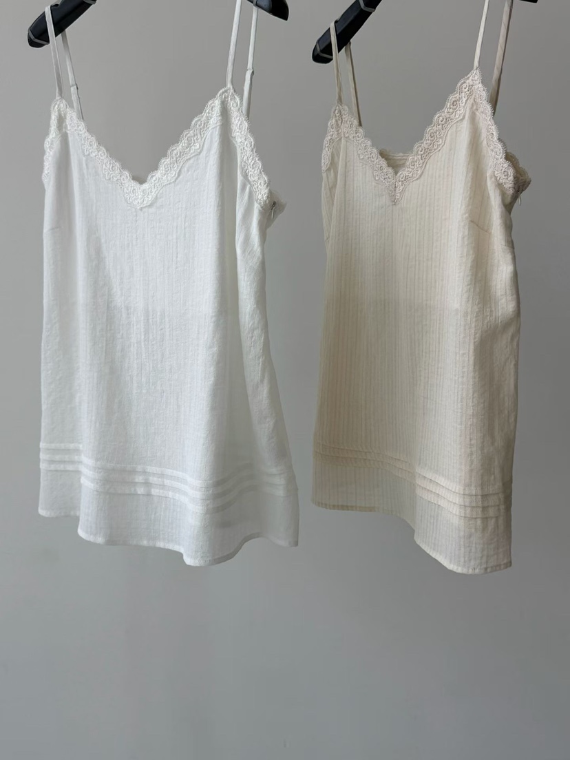 ARKIE/TAF韓國直郵實拍女裝新品熱賣26春夏吊帶背心蕾絲亞麻ARKIE/TAF吊帶/背心