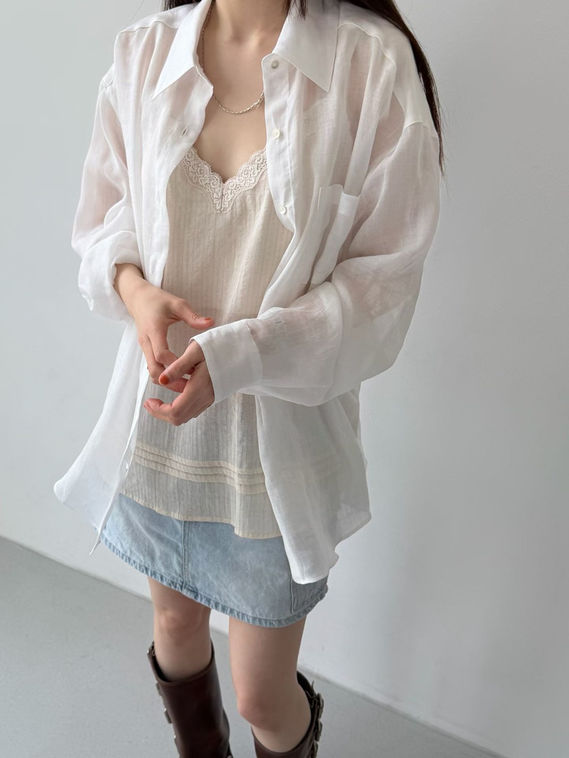 ARKIE/TAF韓國直郵實拍女裝新品熱賣26春夏吊帶背心蕾絲亞麻ARKIE/TAF吊帶/背心