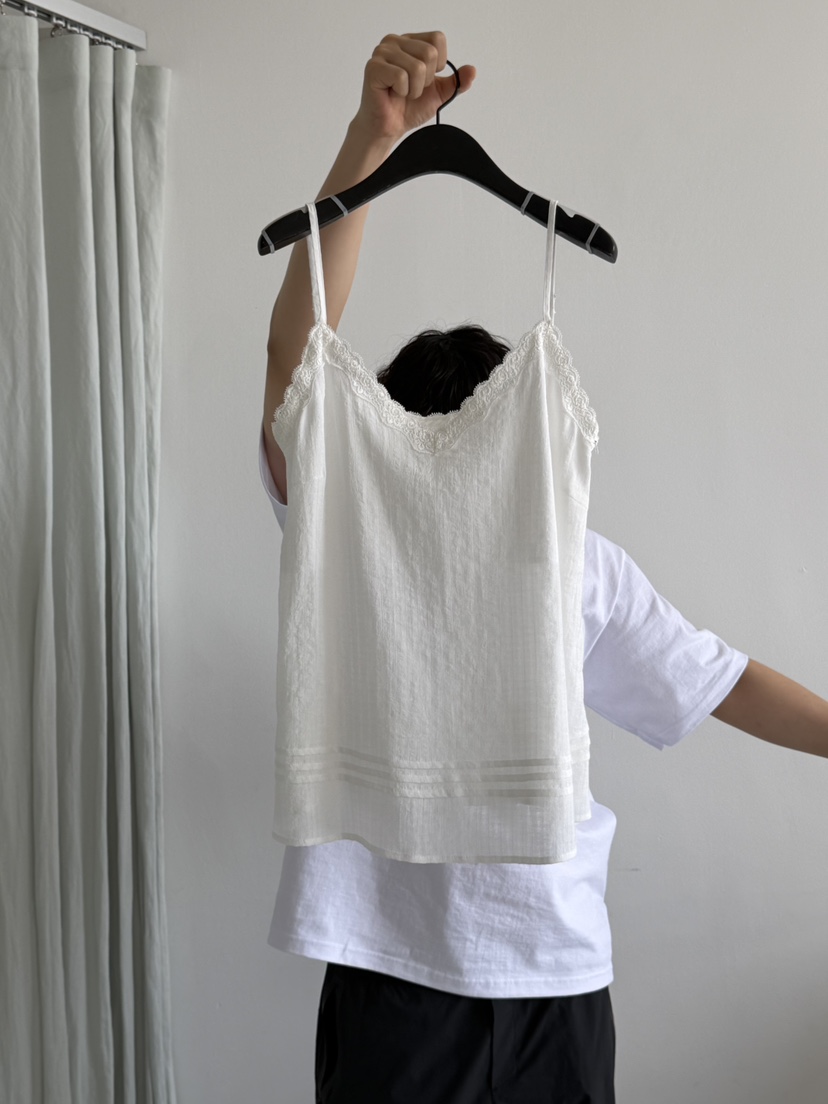 ARKIE/TAF韓國直郵實拍女裝新品熱賣26春夏吊帶背心蕾絲亞麻ARKIE/TAF吊帶/背心圖色1