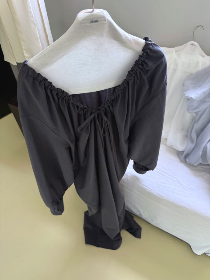 MARE韓國代購女裝新款時尚熱賣職業人氣26春夏連衣裙褶皺MARE連衣裙