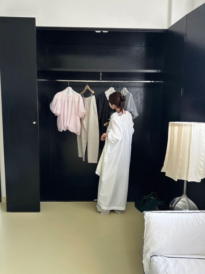 MARE韓國代購女裝新款時尚熱賣職業人氣26春夏連衣裙褶皺MARE連衣裙