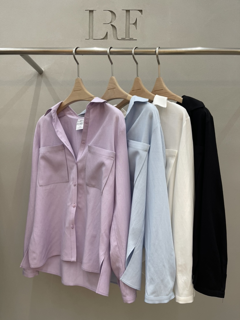 PLUS HONG-P韓國代購女裝新品推薦職業襯衫蕾絲衫雙口袋LORA FAMILY/PLUS HONG襯衫/蕾絲衫