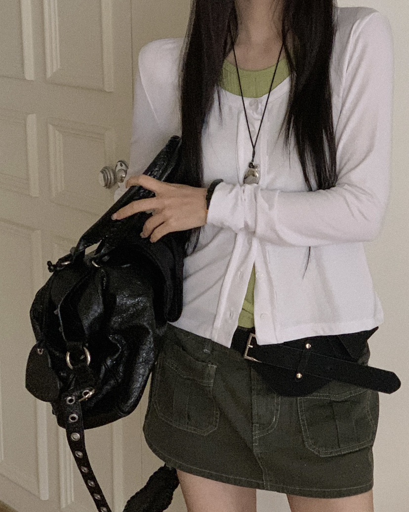 OURWAVE/OUR ROOM韓國直郵女士新品熱賣時尚長袖T恤開衫Our Wave/Our Room長袖T恤