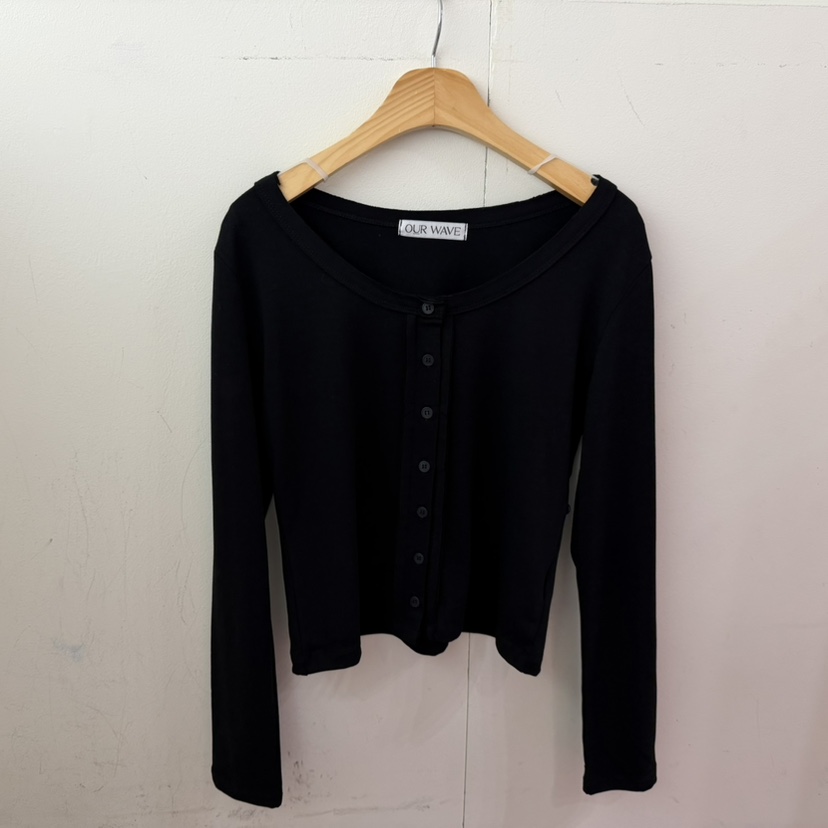 OURWAVE/OUR ROOM韓國直郵女士新品熱賣時尚長袖T恤開衫Our Wave/Our Room長袖T恤圖色3