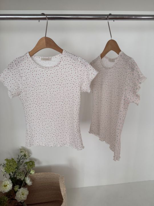 KOMOREBI東大門直郵女裝新款人氣時尚熱賣26春夏職業推薦T恤KOMOREBIT恤圖色1左一色